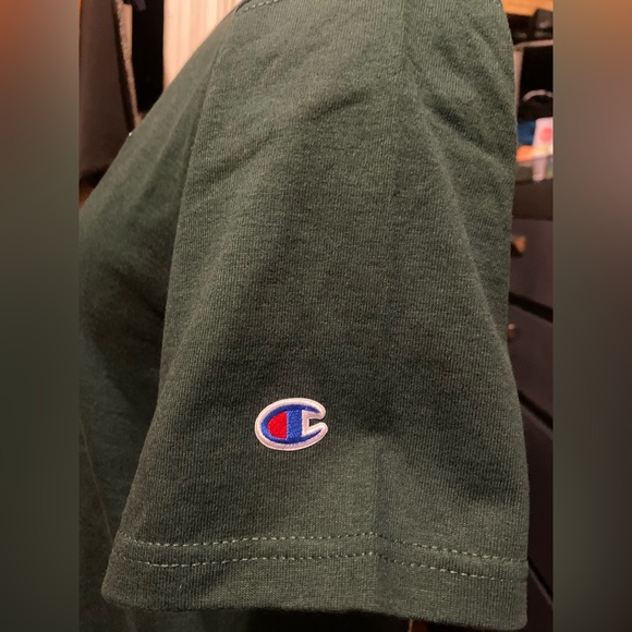 NWT, Men’s Size S Champion Pine Green Short Sleeve Tee W/ Logo Embroidery - Picture 6 of 15